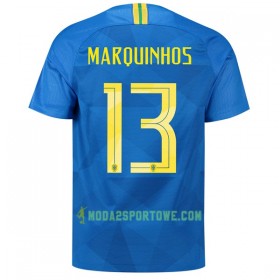 Koszulka Brazylia Marquinhos 13 Mistrzostwa Świata 2018 Wyjazdowe Stroje Piłkarskie